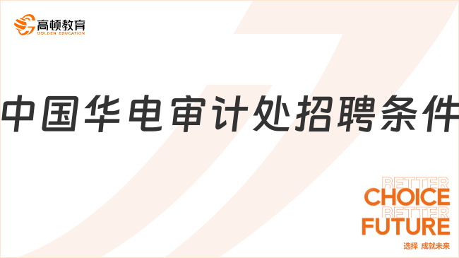 中國華電審計處招聘條件