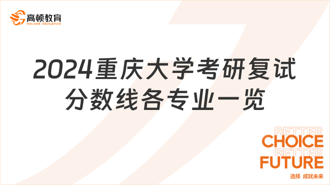2024重庆大学考研复试分数线各专业一览