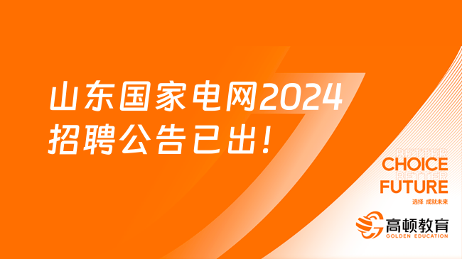 山东国家电网2024招聘公告已出！