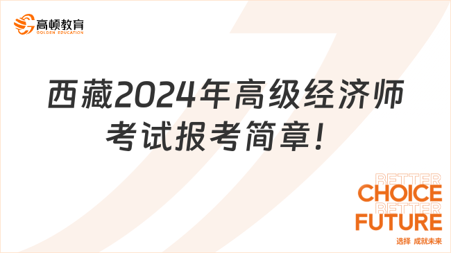西藏2024年高级经济师考试报考简章！