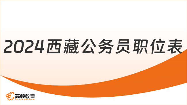 2024西藏公務員職位表（303人）：一鍵下載