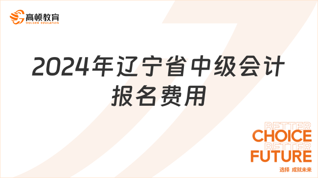 2024年辽宁省中级会计报名费用