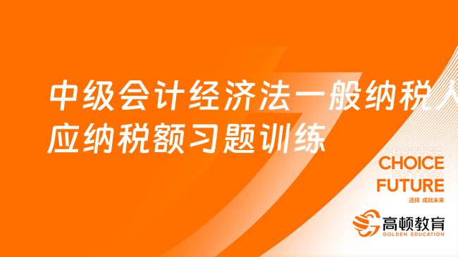 中级会计经济法一般纳税人应纳税额习题训练