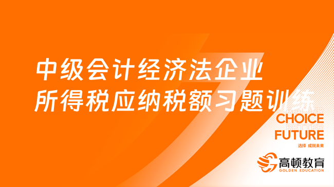 中級會計經(jīng)濟法企業(yè)所得稅應納稅額習題訓練