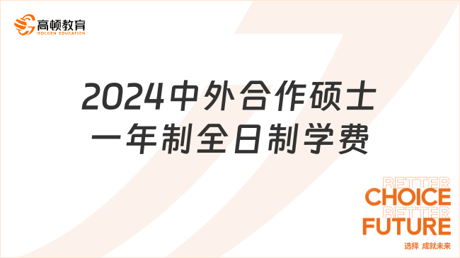 2024中外合作硕士一年制全日制学费