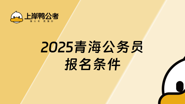 2025青海公务员报名条件