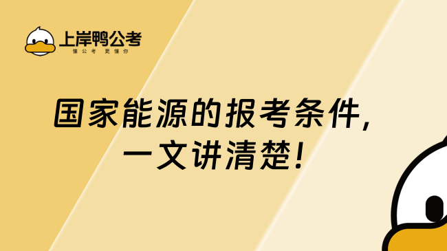 國家能源的報(bào)考條件，一文講清楚！