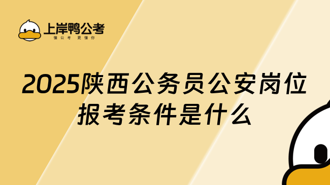 2025年陕西公务员公安岗位报考条件是什么？小白必看