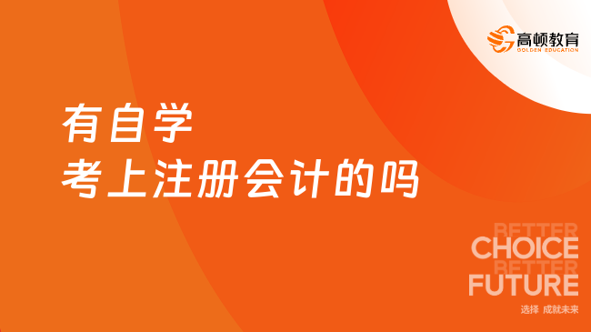 有自學考上注冊會計的嗎？如何自學？