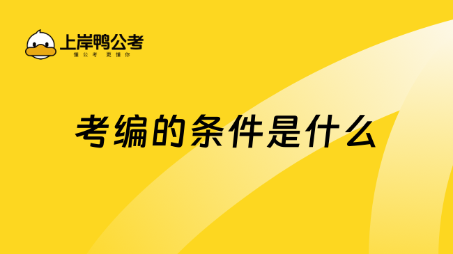 考编的条件是什么:主要是这8个