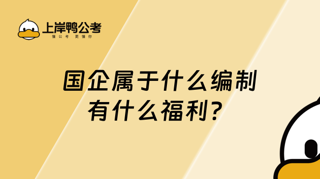 国企属于什么编制有什么福利？一键速查！