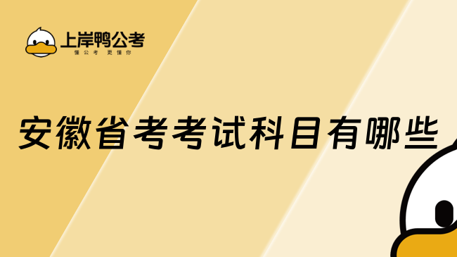 安徽省考考試科目有哪些？25考公小白必看