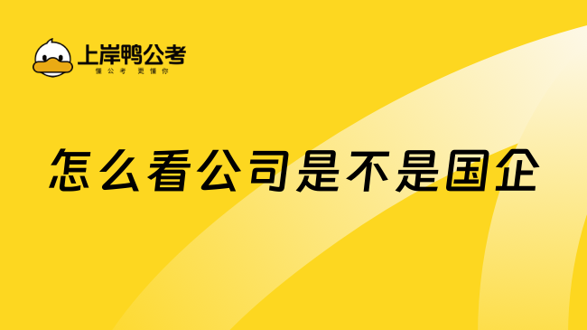 怎么看公司是不是國企?小白必看！