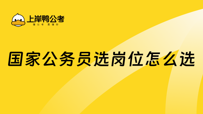 國家公務(wù)員選崗位怎么選