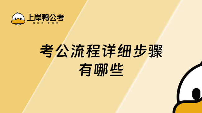 考公流程详细步骤有哪些？25考公必看