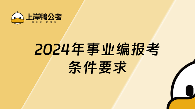 2024年事业编报考条件要求