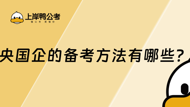 央国企的备考方法有哪些？