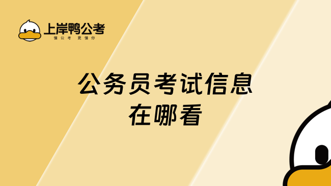 公務(wù)員考試信息在哪看？學(xué)姐整理