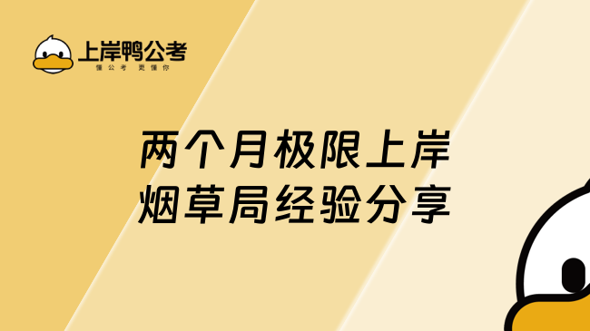 两个月极限上岸烟草局经验分享