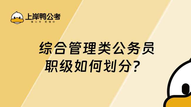  綜合管理類公務(wù)員職級(jí)如何劃分？這篇超詳細(xì)！