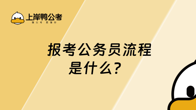  报考公务员流程是什么？这篇超详细！