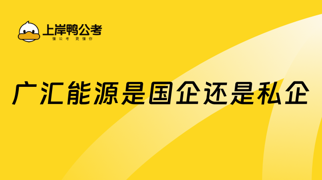 廣匯能源是國(guó)企還是私企?一文解答!