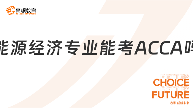 能源經(jīng)濟專業(yè)能考ACCA嗎？學姐告訴你！