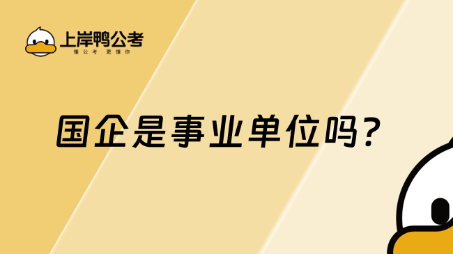 国企是事业单位吗？