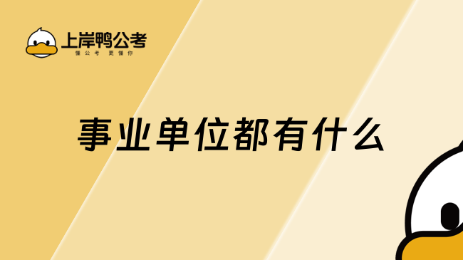 事業(yè)單位都有什么，學(xué)長詳細(xì)為你解答