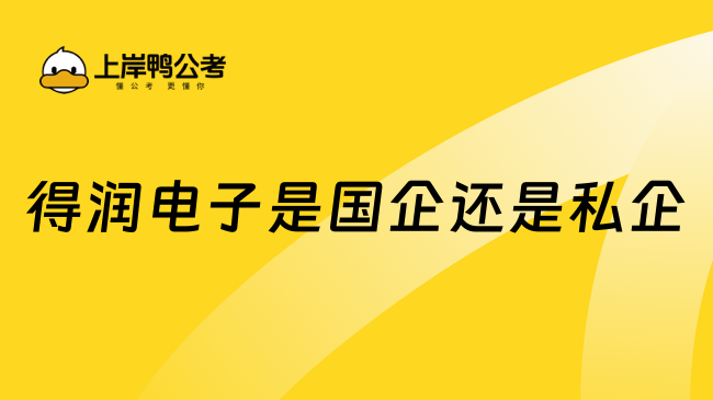 得潤電子是國企還是私企？一文解答！