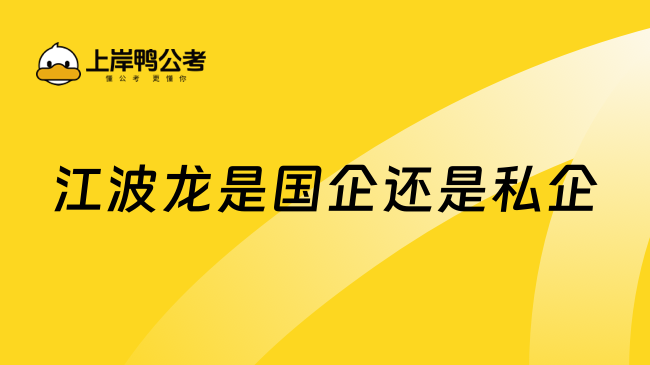 江波龍是國企還是私企？一文解答！