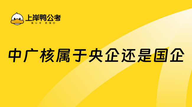 中廣核屬于央企還是國企？一文解答！