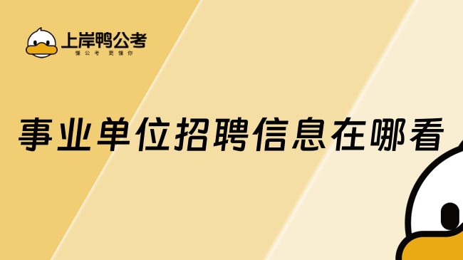 事業(yè)單位招聘信息在哪看