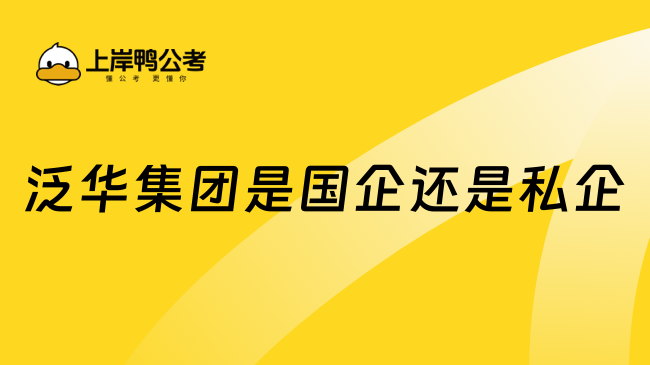 泛華集團(tuán)是國企還是私企？一文解答！