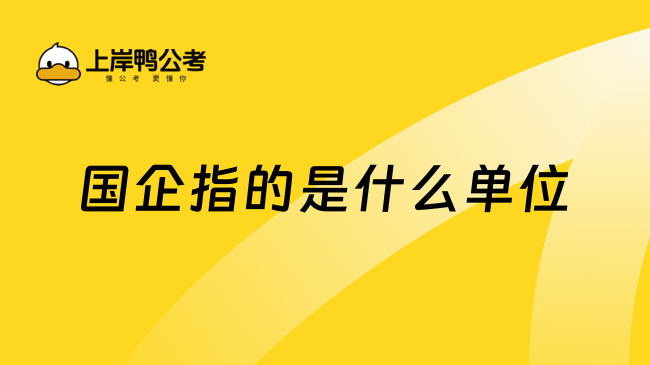 國企指的是什么單位？本文解答！