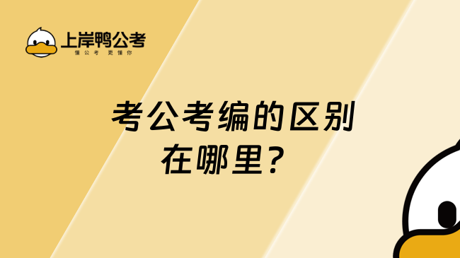  考公考編的區(qū)別在哪里？