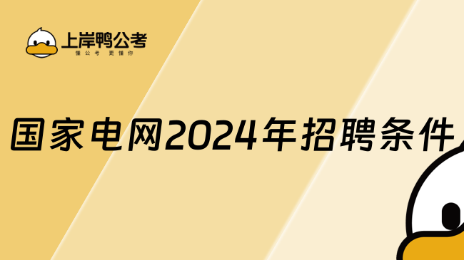 国家电网2024年招聘条件