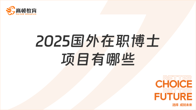 2025國(guó)外在職博士項(xiàng)目有哪些