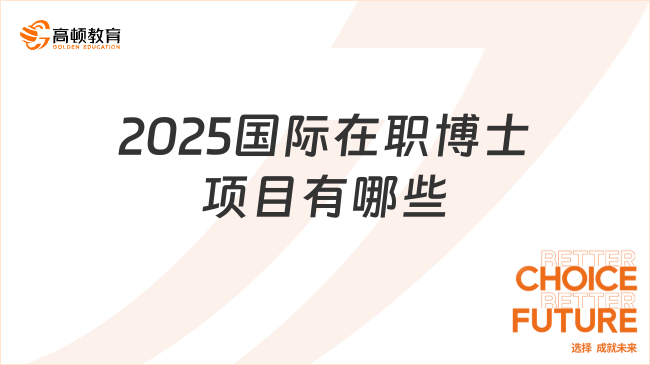 2025國(guó)際在職博士項(xiàng)目有哪些