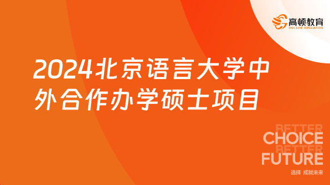 2024北京语言大学中外合作办学硕士项目