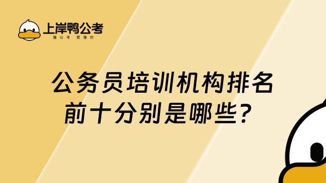 公務(wù)員培訓(xùn)機(jī)構(gòu)排名前十分別是哪些？