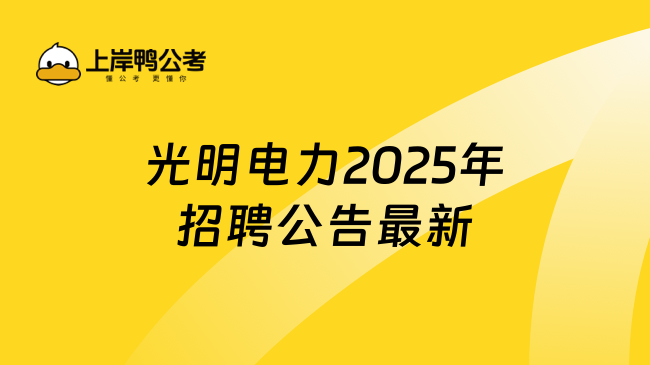 光明电力2025年招聘公告最新