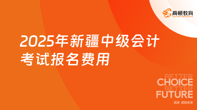 2025年新疆中级会计考试报名费用