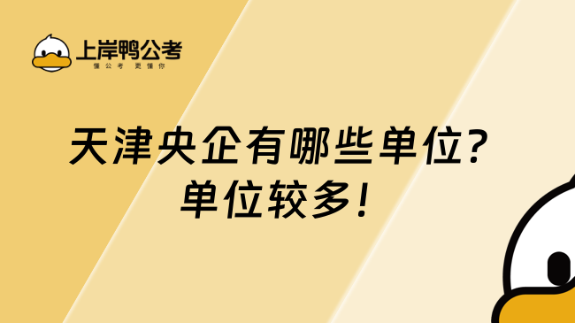 天津央企有哪些单位?单位较多!
