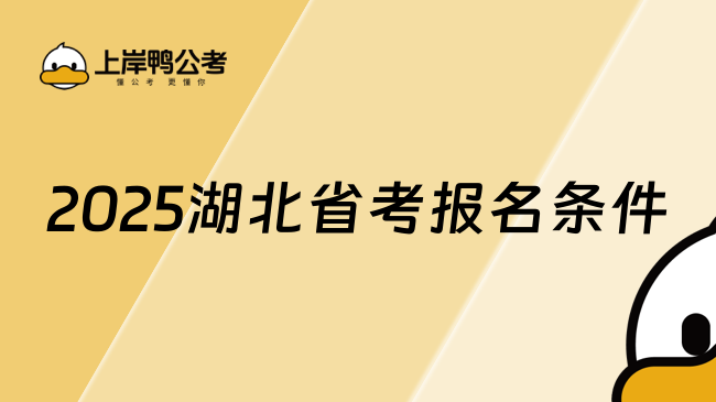 2025湖北省考報名條件