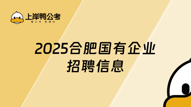 2025合肥国有企业招聘信息