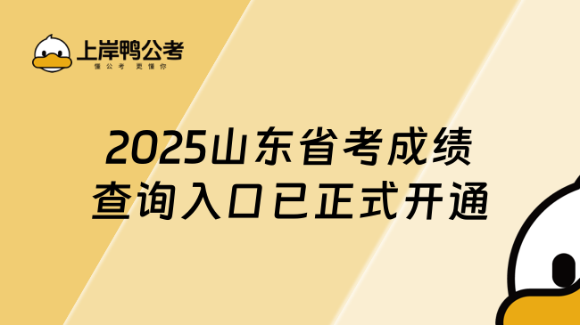 2025山東省考成績查詢?nèi)肟谝颜介_通，迅速查詢