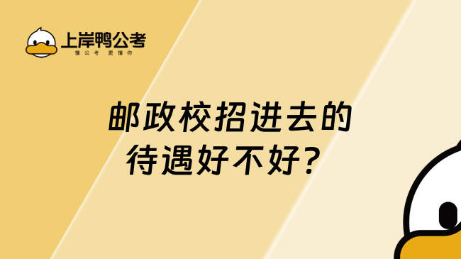 邮政校招进去的待遇好不好？