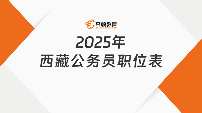 2025年西藏公務(wù)員職位表