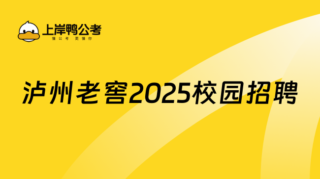瀘州老窖2025校園招聘
